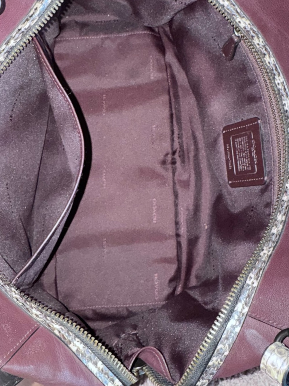 Coach 2019 Dreamer 36 ColorBlock Snakeskin Detail Satchel Shoulder Bag Crossbody - Picture 3 of 15